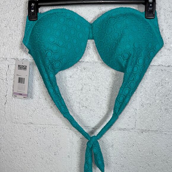 Coco Reef Womens Cameo Halter Bikini To Aqua Marine 14/38D, $80 - Picture 3 of 8